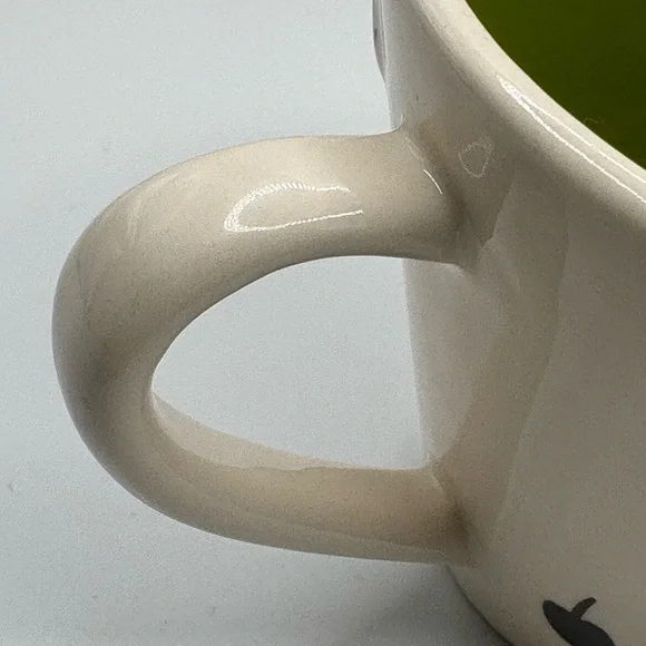 Two Starbucks 2007 Ceramic Falling Leaves Mugs Red and Green 8 oz - Picture 12 of 15